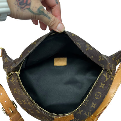 LOUIS VUITTON Monogram Coated Canvas Bumbag Belt Bag Brown Gold Hardware LO2075
