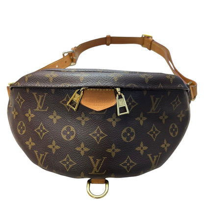 LOUIS VUITTON Monogram Coated Canvas Bumbag Belt Bag Brown Gold Hardware LO2075