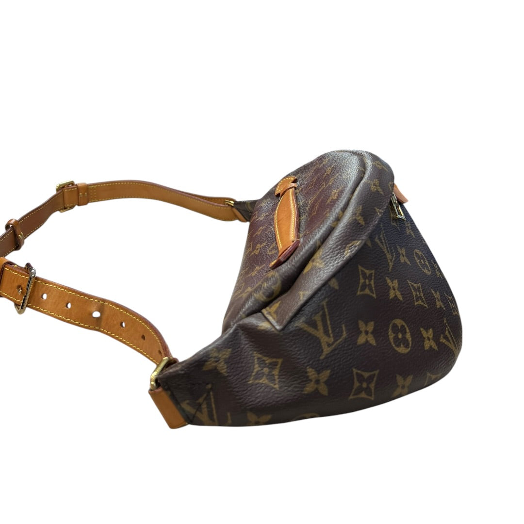 LOUIS VUITTON Monogram Coated Canvas Bumbag Belt Bag Brown Gold Hardware LO2075
