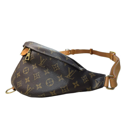 LOUIS VUITTON Monogram Coated Canvas Bumbag Belt Bag Brown Gold Hardware LO2075