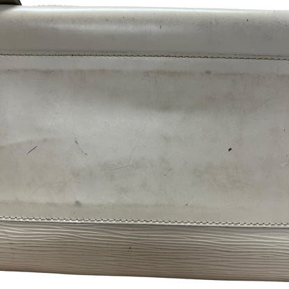 LOUIS VUITTON Epi Leather Montaigne GM Bowling Bag White Gold Hardware LO521
