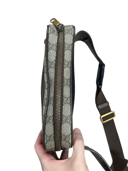 GUCCI GG Supreme Ophidia Belt Bag Brown Gold Hardware GU610