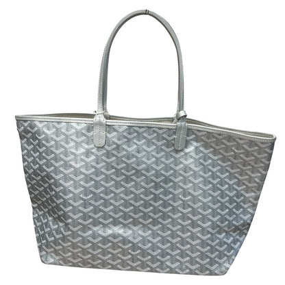 GOYARD Goyardine Canvas St. Louis GM Tote Silver Silver Hardware GO19