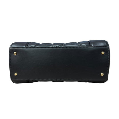 GUCCI Matelassé Leather GG Matelassé Mini Top Handle Bag Black Gold Hardware GU623