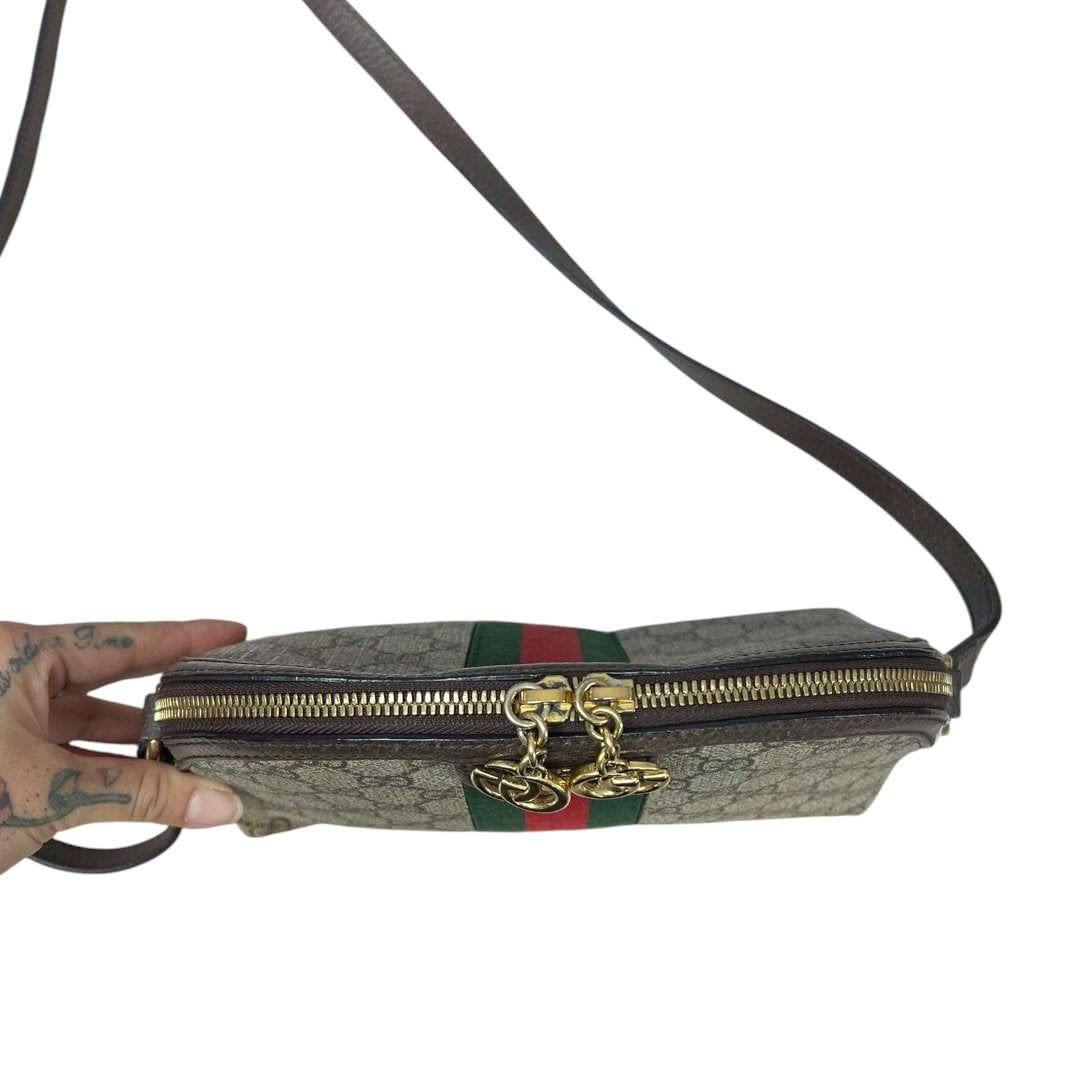GUCCI GG Supreme Canvas Ophidia GG Small Shoulder Bag Beige, Ebony, Brown, Red, Green, Teal Gold Hardware GU622