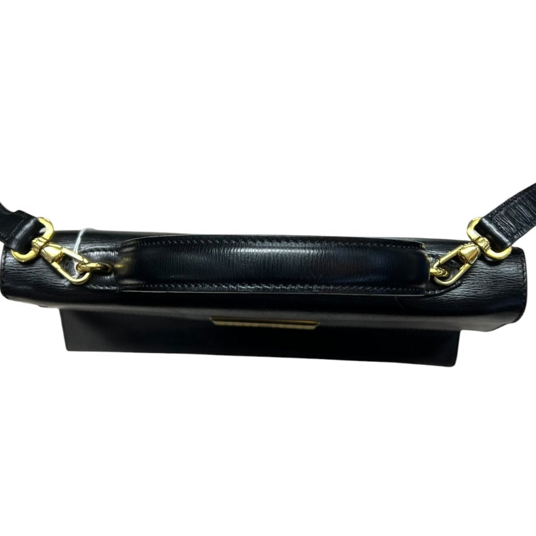 UNKNOWN Textured Leather UNKNOWN Handbag Black Gold Hardware Ch2156