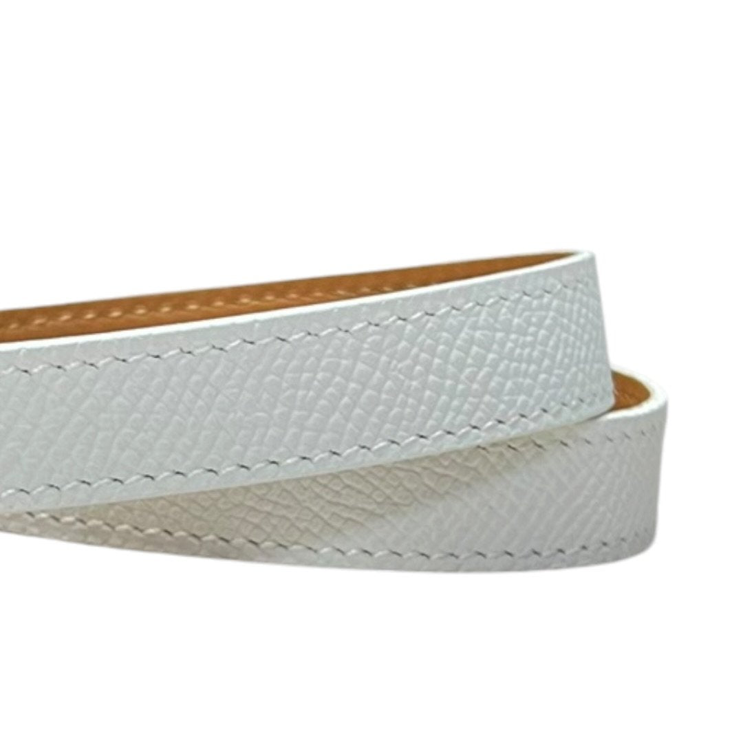 HERMES Epsom Kelly Bracelet White Gold Hardware HE457