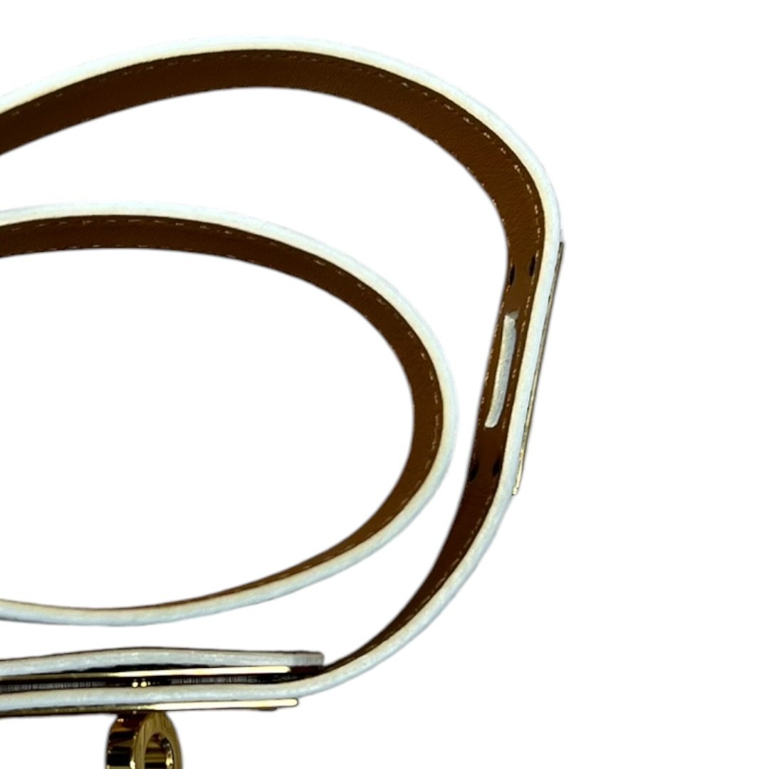 HERMES Epsom Kelly Bracelet White Gold Hardware HE457
