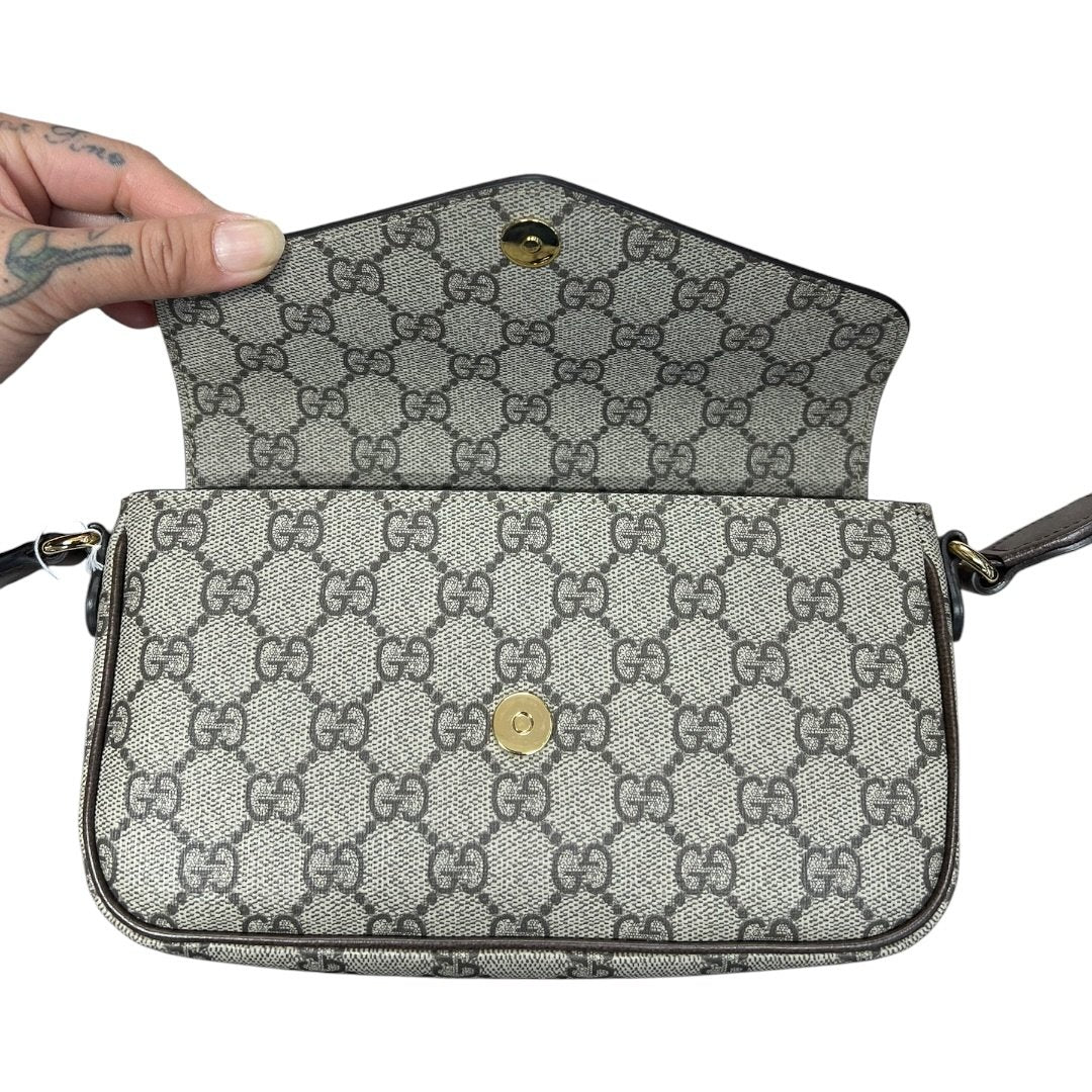 GUCCI GG Supreme Canvas Ophidia Small Shoulder Bag Shoulder Bag Beige, Ebony, Brown, Red, Green Gold Hardware Gu645