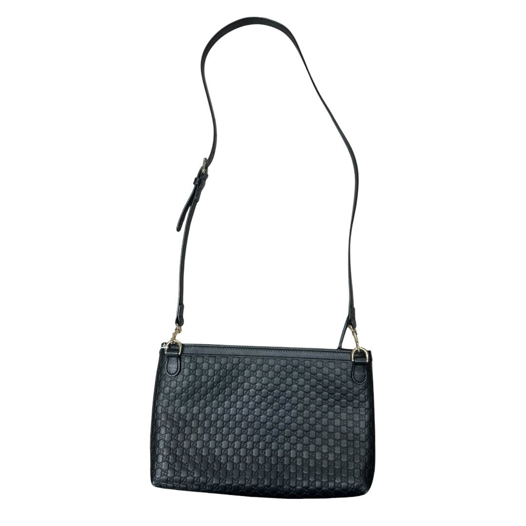 GUCCI Microguccissima Microguccissima Shoulder Bag Shoulder Bag Black Gold Hardware Gu649