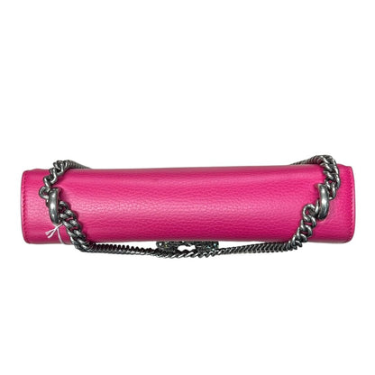 GUCCI Grained Leather Dionysus Shoulder Bag Hot Pink Aged Silver Hardware Gu636