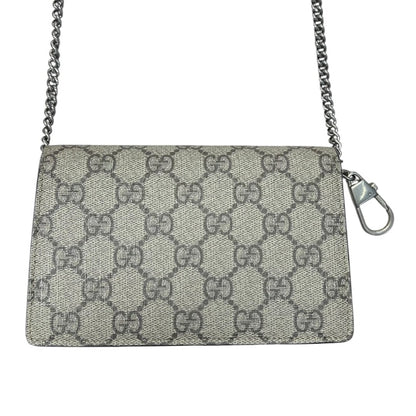 GUCCI GG Supreme Canvas Dionysus Super Mini Bag Mini Bag Beige/Ebony (GG Supreme) with Taupe Silver Hardware Gu652