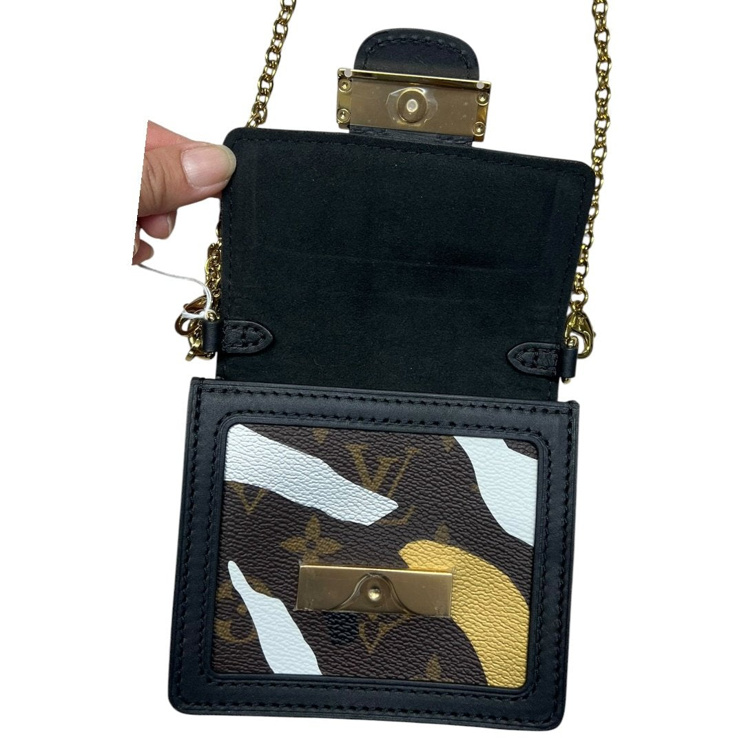 LOUIS VUITTON Monogram Canvas Lockme Mini Pouch 'Wild at Heart' Mini Shoulder Bag / Belt Bag Brown, Black, White, Gold Gold Hardware LO2370