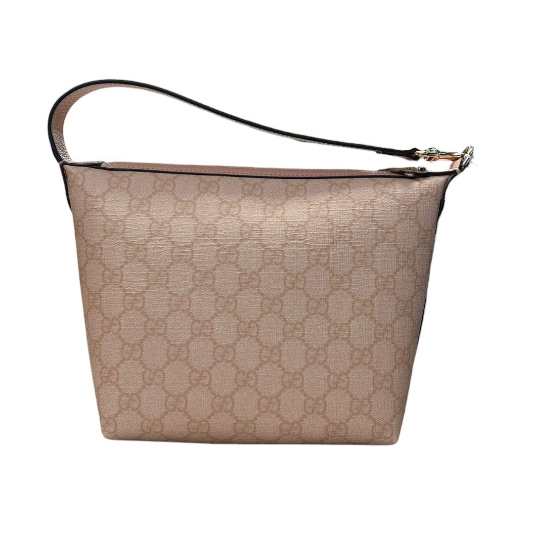 GUCCI GG Supreme Canvas Ophidia GG Supreme Mini Pouch Pink Gold Hardware GU633