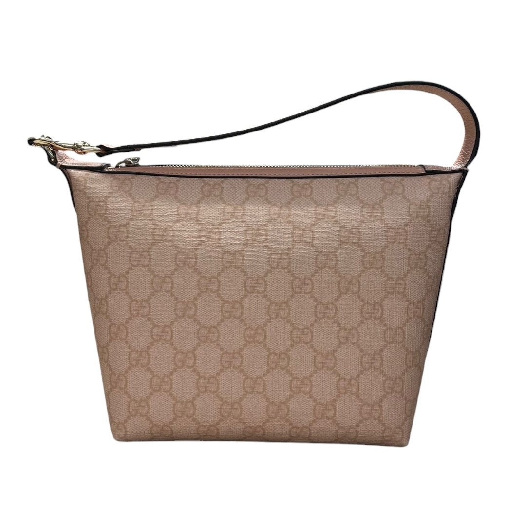 GUCCI GG Supreme Canvas Ophidia GG Supreme Mini Pouch Pink Gold Hardware GU633