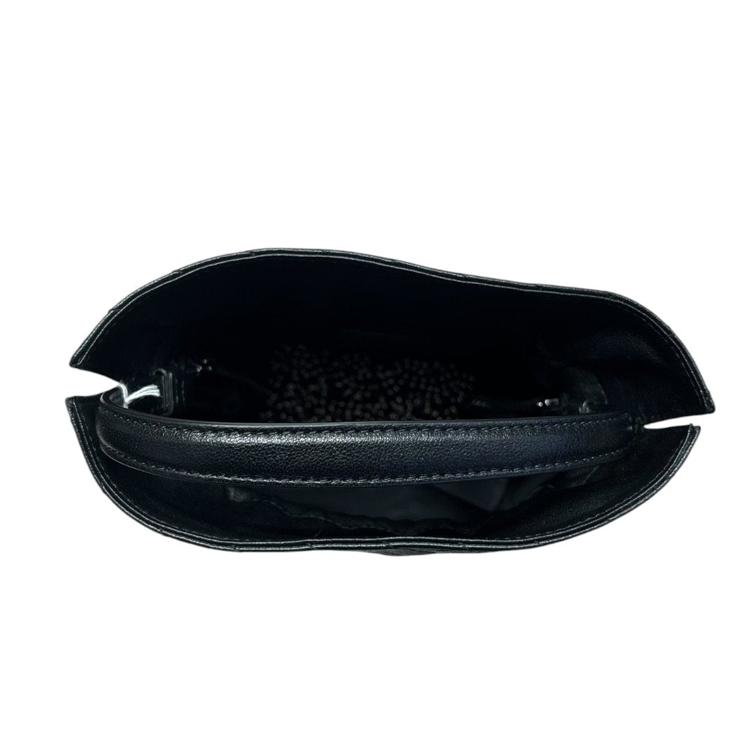 GUCCI Quilted Leather GG Marmont Matelassé Mini Bucket Bag Bucket Bag Black Silver Hardware GU631