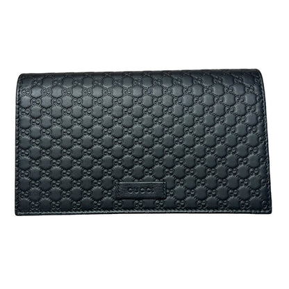 GUCCI Microguccissima Continental Wallet on Chain Wallet / Wallet-on-Chain Black Gold Hardware GU660
