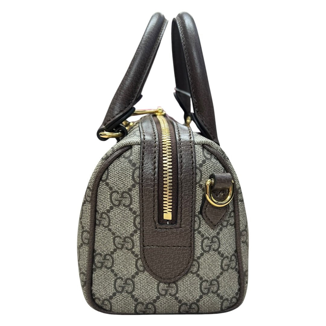 GUCCI GG Supreme Canvas Ophidia Mini Top Handle Bag Handbag Beige, Ebony, Dark Brown, Green, Red Gold Hardware GU662