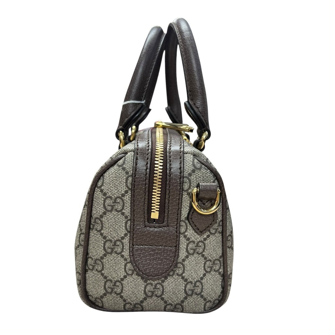 GUCCI GG Supreme Canvas Ophidia Mini Top Handle Bag Handbag Beige, Ebony, Dark Brown, Green, Red Gold Hardware GU662