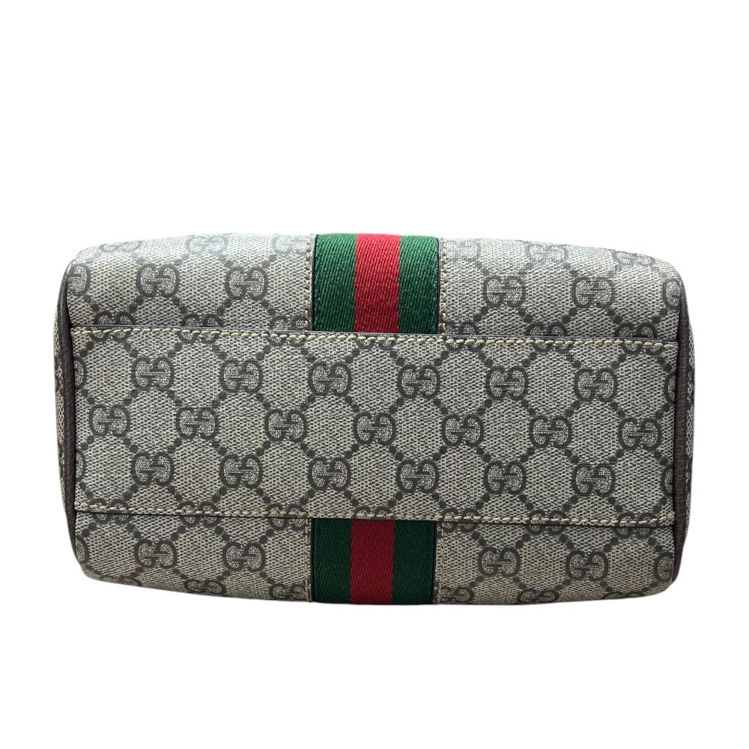 GUCCI GG Supreme Canvas Ophidia Mini Top Handle Bag Handbag Beige, Ebony, Dark Brown, Green, Red Gold Hardware GU662