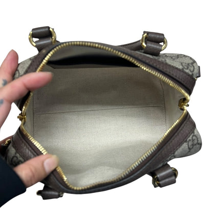 GUCCI GG Supreme Canvas Ophidia Mini Top Handle Bag Handbag Beige, Ebony, Dark Brown, Green, Red Gold Hardware GU662