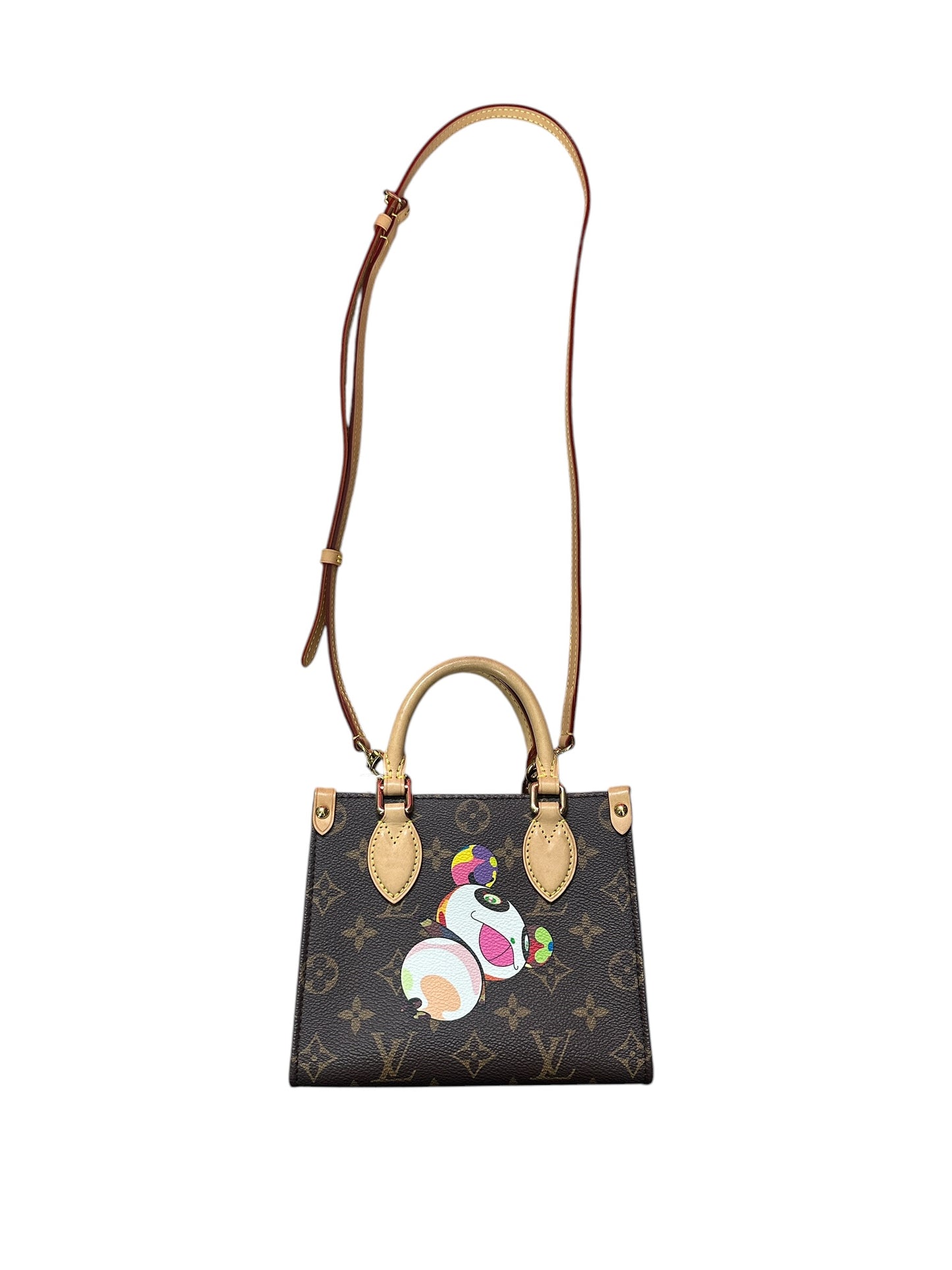 LOUIS VUITTON x Murakami Monogram Nano Onthego Panda Brown Gold Hardware LO2372