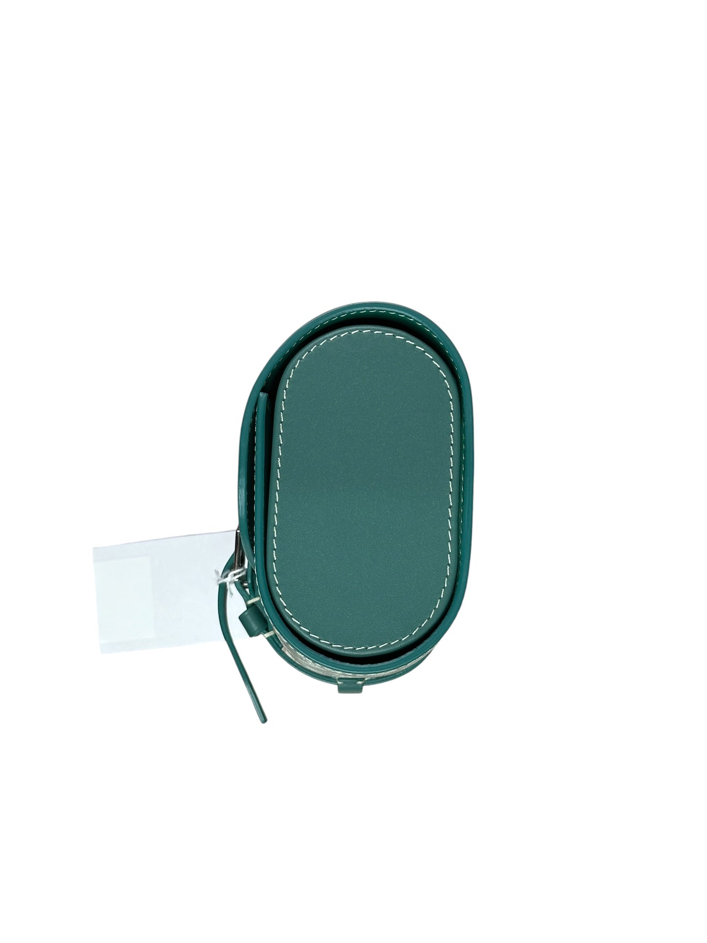 GOYARD Goyardine Tri-Fold Travel Pouch Green Silver Hardware GO26
