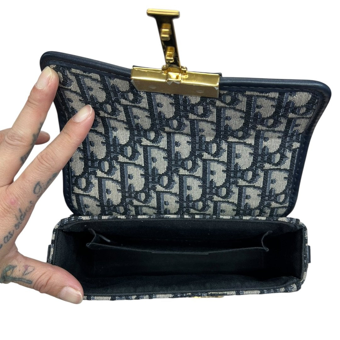DIOR Oblique Canvas 30 Montaigne Belt Pouch Belt Bag Blue, Beige, Navy Gold Hardware Ch2181