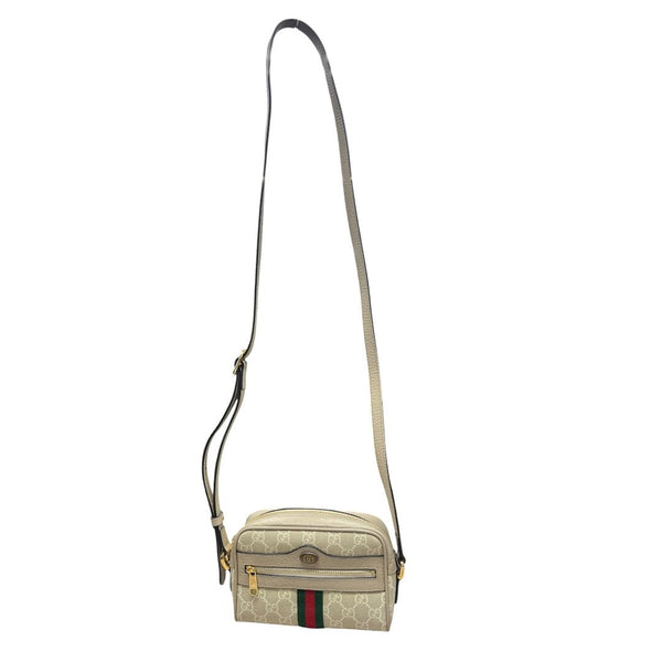 GUCCI GG Supreme Canvas Ophidia GG Small Shoulder Bag Shoulder Bag Beige, Red, Green Gold Hardware Gu675