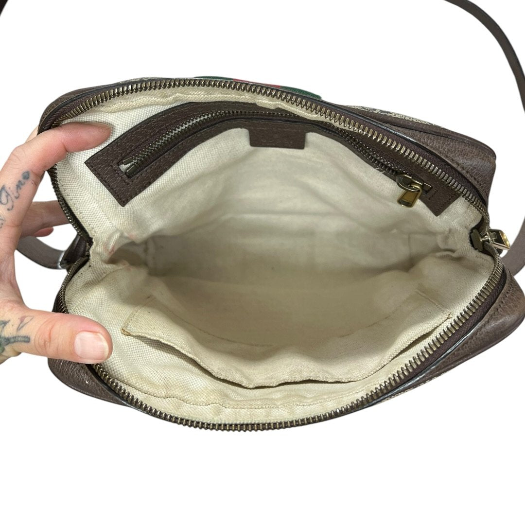 GUCCI GG Supreme Canvas Ophidia GG Supreme Small Shoulder Bag Shoulder Bag Beige, Ebony, Brown, Red, Green Gold Hardware GU678