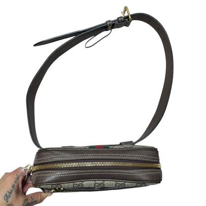 GUCCI GG Supreme Canvas Ophidia GG Supreme Belt Bag Belt Bag Beige/Ebony/Brown/Red/Green Gold Hardware GU681