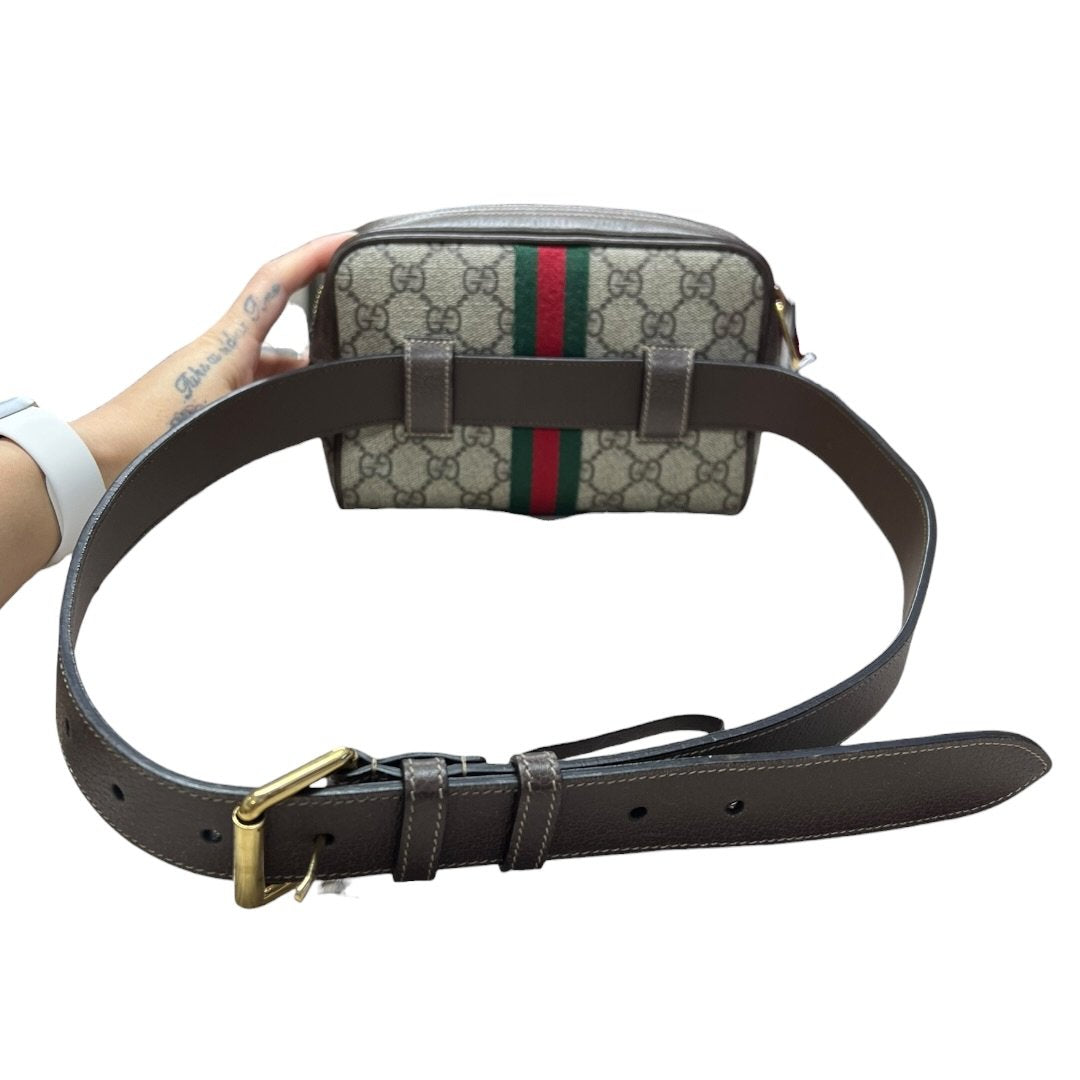 GUCCI GG Supreme Canvas Ophidia GG Supreme Belt Bag Belt Bag Beige/Ebony/Brown/Red/Green Gold Hardware GU681