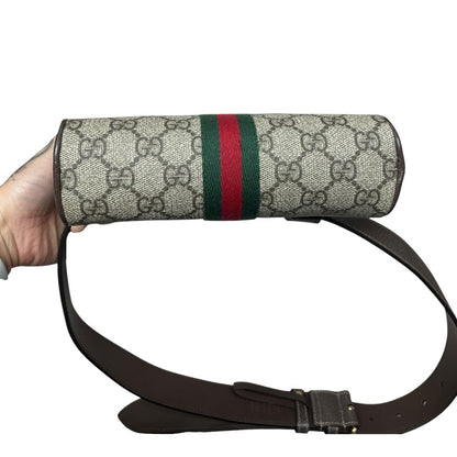 GUCCI GG Supreme Canvas Ophidia GG Supreme Belt Bag Belt Bag Beige/Ebony/Brown/Red/Green Gold Hardware GU681