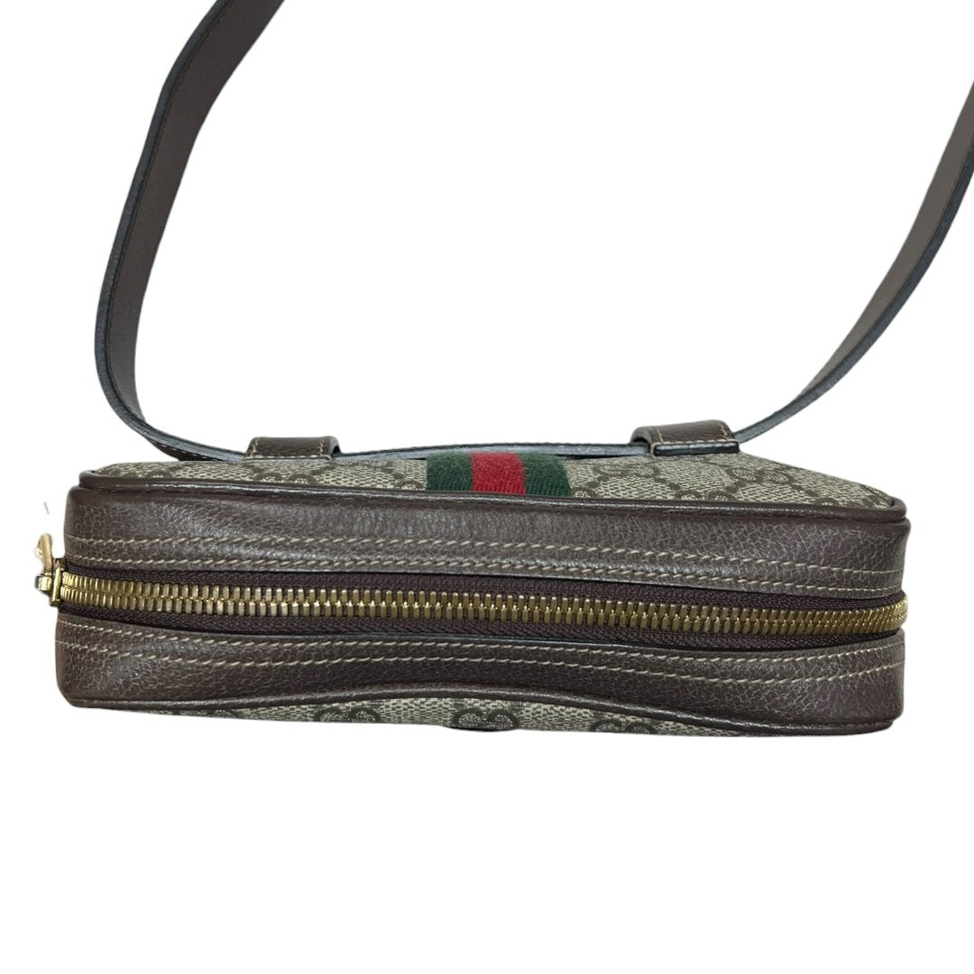 GUCCI GG Supreme Canvas Ophidia GG Supreme Belt Bag Belt Bag Beige/Ebony/Brown/Red/Green Gold Hardware GU681