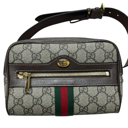 GUCCI GG Supreme Canvas Ophidia GG Supreme Belt Bag Belt Bag Beige/Ebony/Brown/Red/Green Gold Hardware GU681