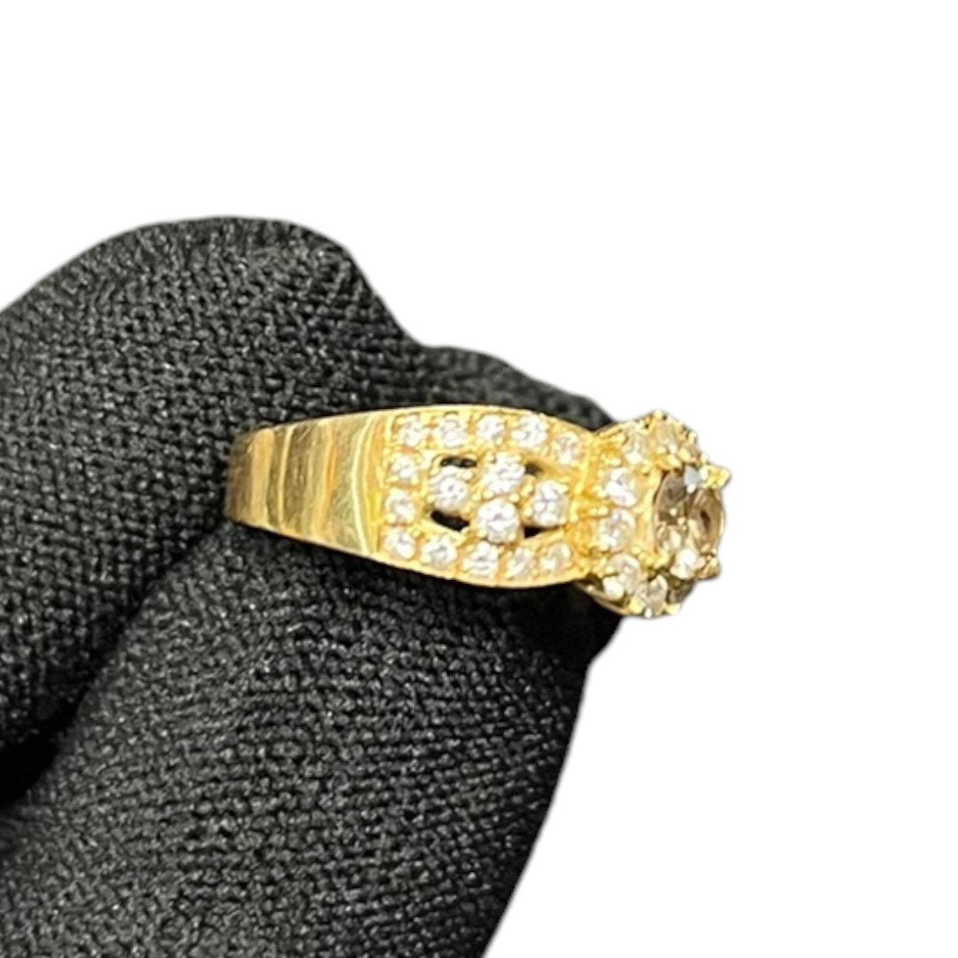 ACCESSORY UNKNOWN Gold, Diamonds UNKNOWN Gold, Brown Diamond, White Diamonds Yellow Gold je15