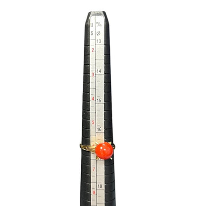 ACCESSORY UNBRANDED Coral, Gold Ring Red, Gold Gold-tone Hardware je18