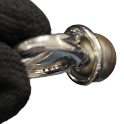 ACCESSORY UNBRANDED Pearl, Platinum Ring Dark Grey (Pearl), Silver (Metal) Platinum je11