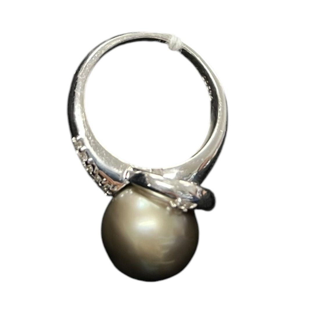 ACCESSORY UNBRANDED Pearl, Platinum Ring Dark Grey (Pearl), Silver (Metal) Platinum je11