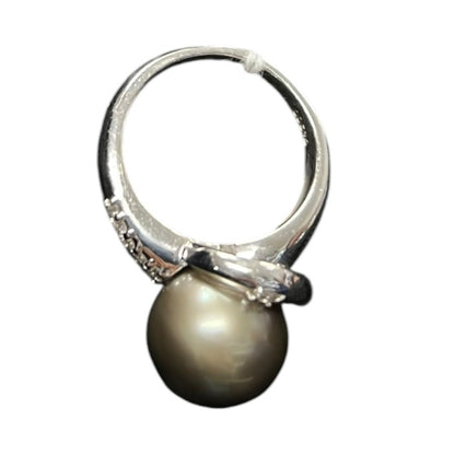 ACCESSORY UNBRANDED Pearl, Platinum Ring Dark Grey (Pearl), Silver (Metal) Platinum je11