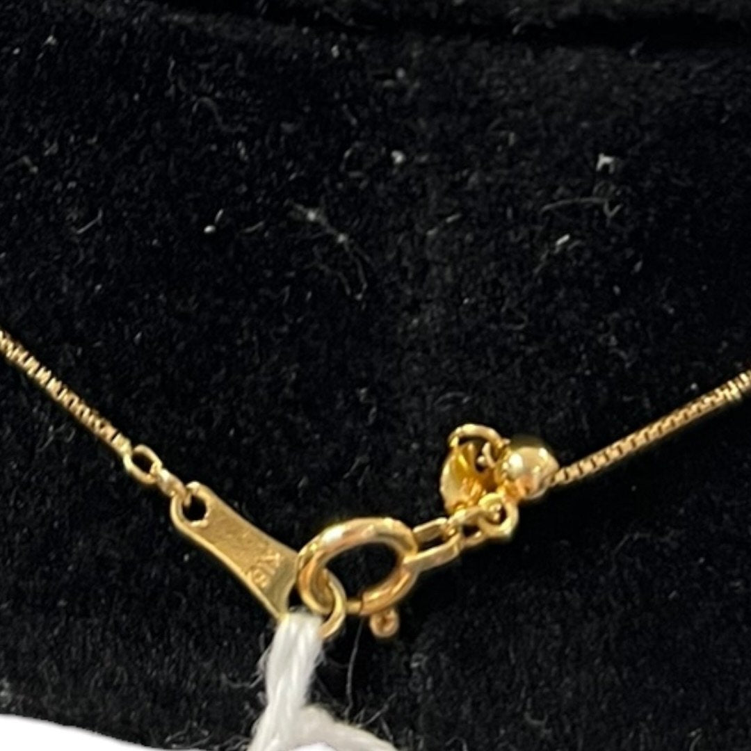 ACCESSORY UNKNOWN 18K Gold, Diamond Open Teardrop Diamond Pendant Necklace Necklace Gold Gold Hardware je17