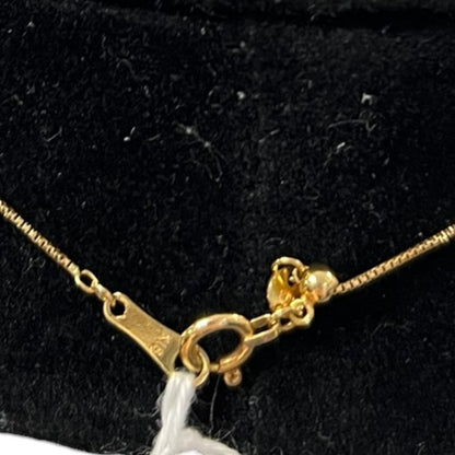 ACCESSORY UNKNOWN 18K Gold, Diamond Open Teardrop Diamond Pendant Necklace Necklace Gold Gold Hardware je17