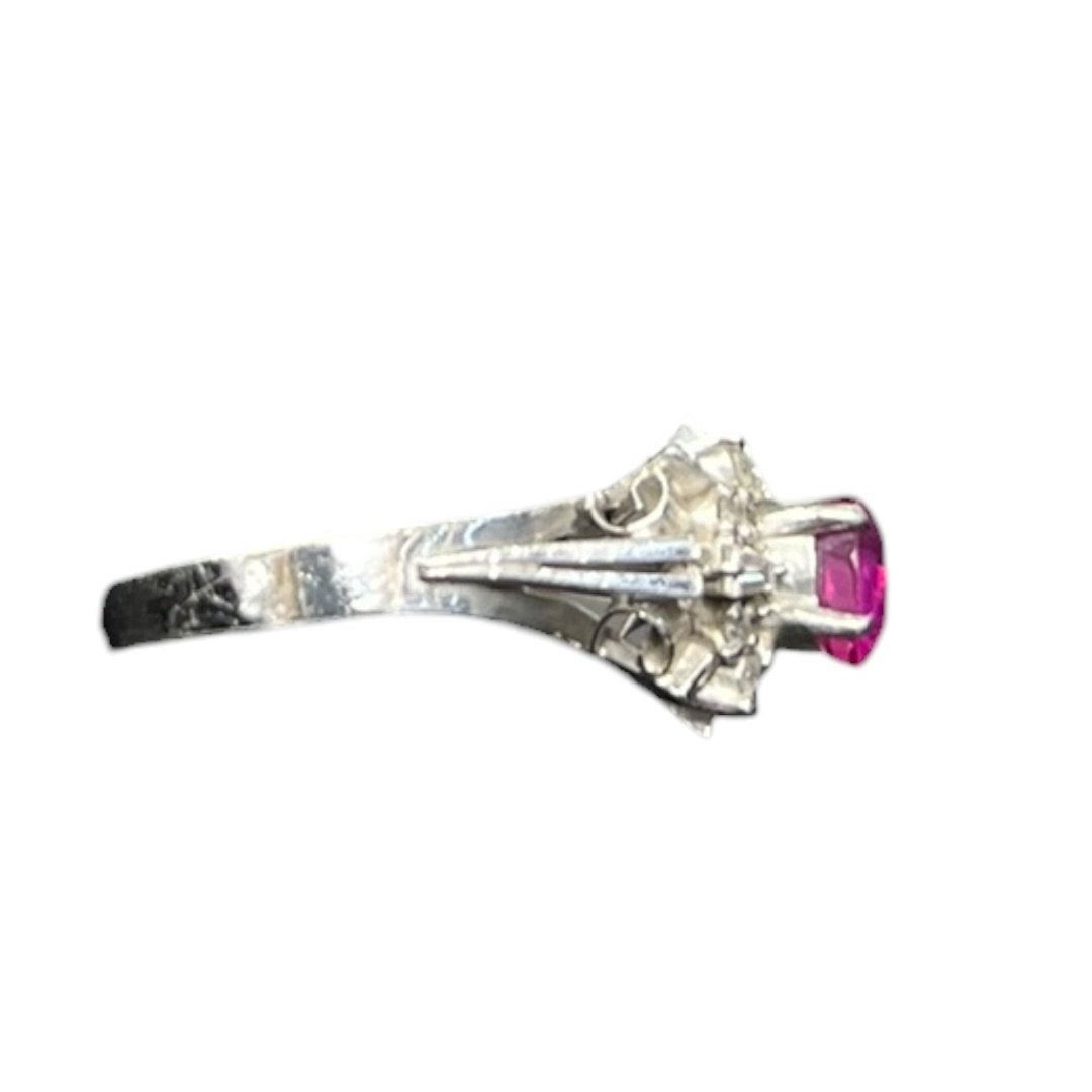ACCESSORY Platinum/WG, Ruby/PS, Diamond Ring Pink, Silver, White je12