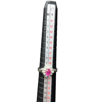 ACCESSORY Platinum/WG, Ruby/PS, Diamond Ring Pink, Silver, White je12