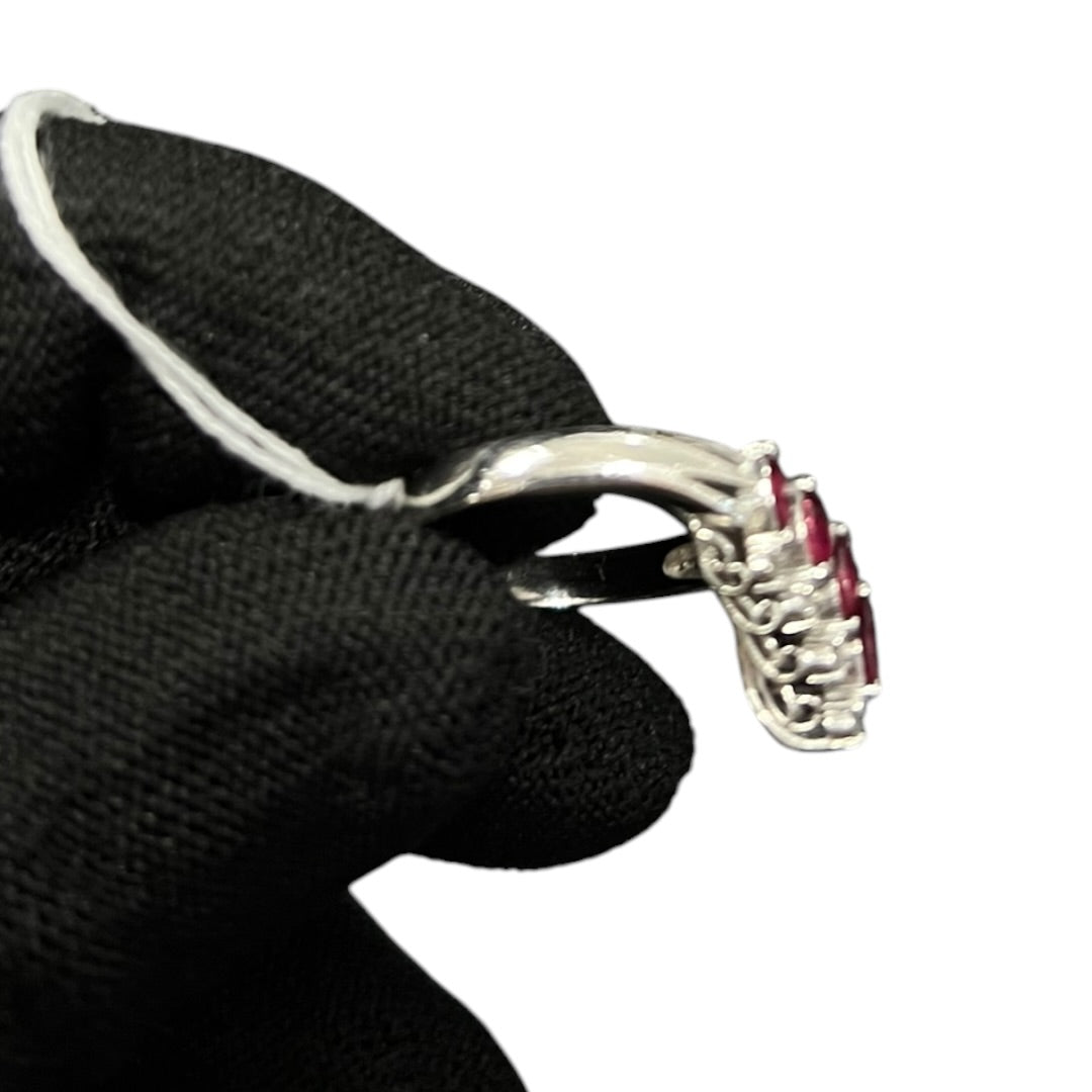 ACCESSORY UNBRANDED White Gold/Platinum, Ruby, Diamond UNBRANDED Ring Silver, Red je13
