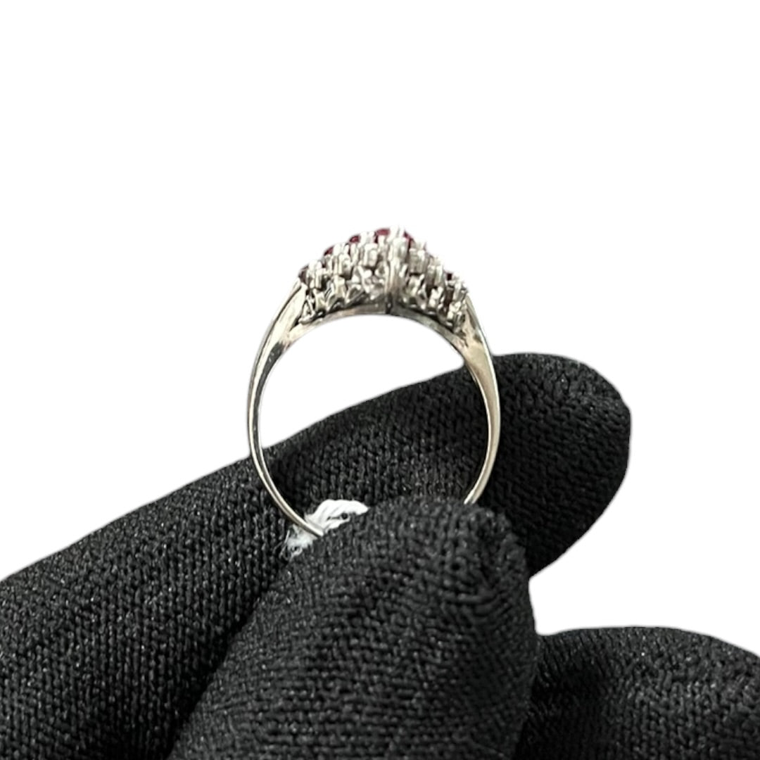 ACCESSORY UNBRANDED White Gold/Platinum, Ruby, Diamond UNBRANDED Ring Silver, Red je13