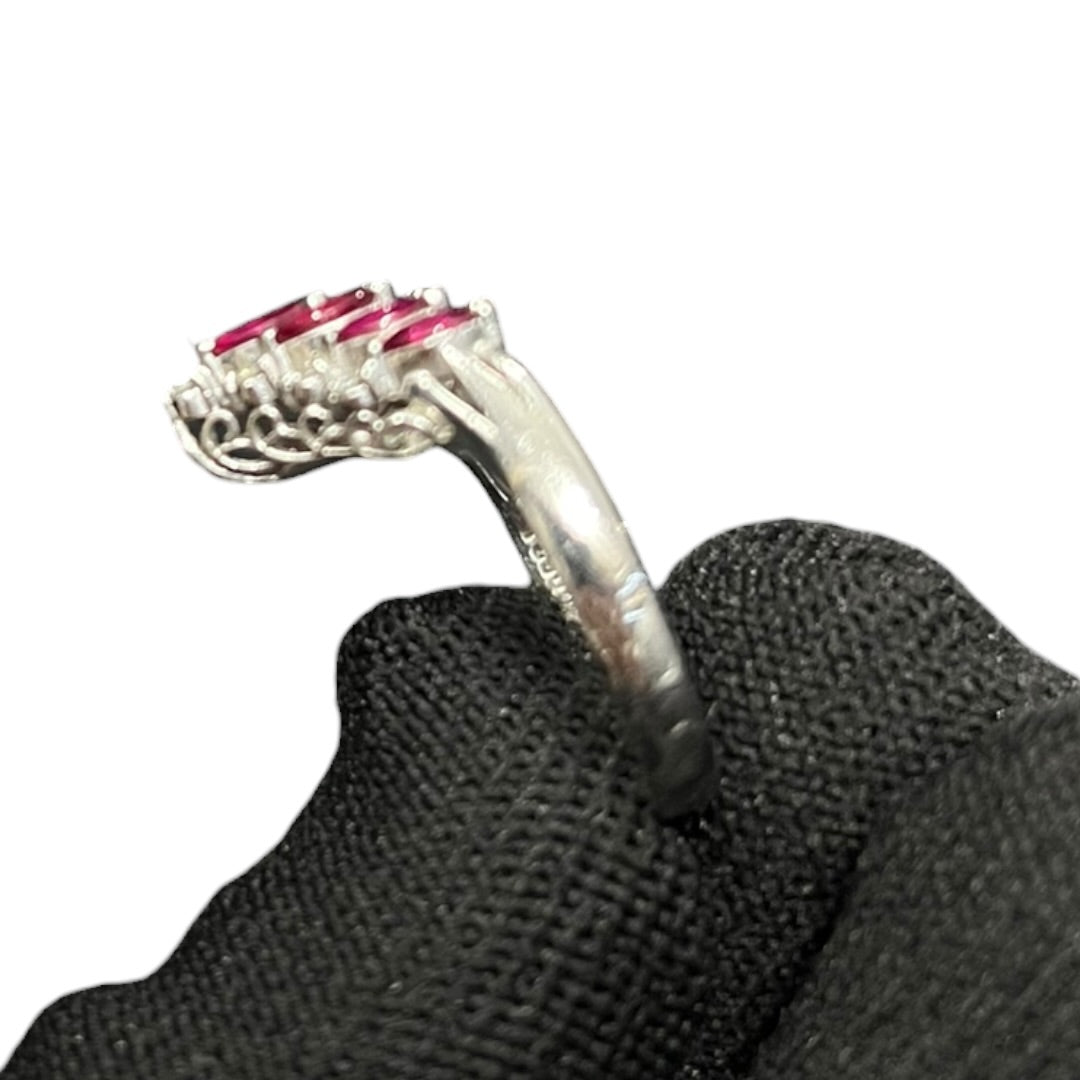 ACCESSORY UNBRANDED White Gold/Platinum, Ruby, Diamond UNBRANDED Ring Silver, Red je13