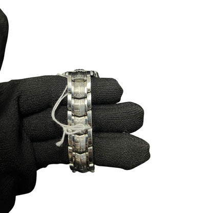 FENDI Stainless Steel Watch Silver-tone, Blue Silver-tone Hardware FE388