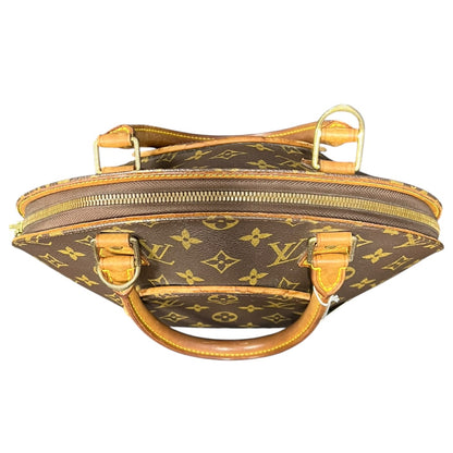LOUIS VUITTON Monogram Canvas Ellipse PM Handbag Brown Gold Hardware LO2374