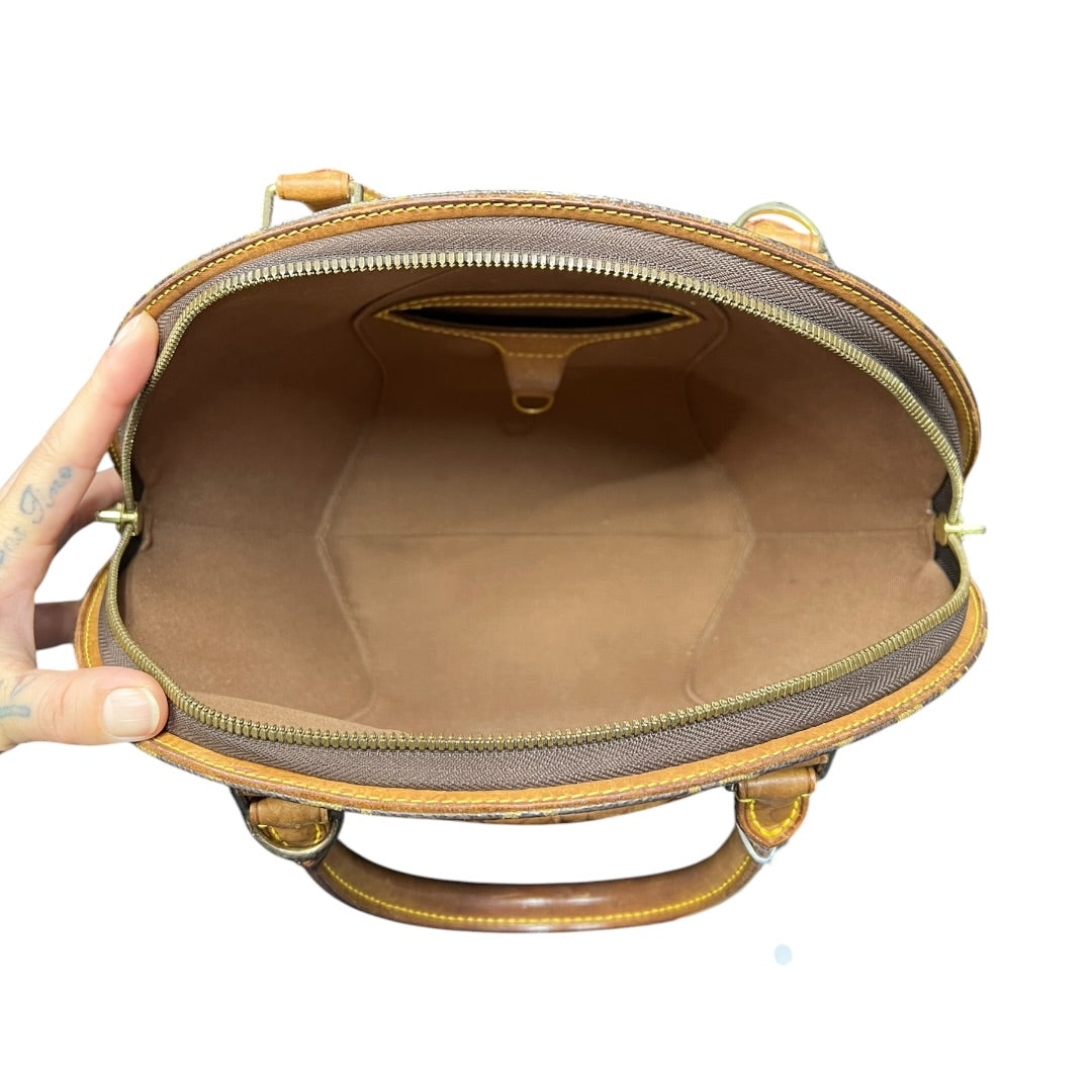 LOUIS VUITTON Monogram Canvas Ellipse PM Handbag Brown Gold Hardware LO2374